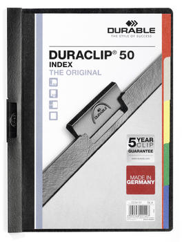 DURABLE DURACLIP Original 50 A4 (223401) schwarz (25 Stück)