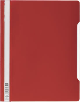 DURABLE 257003 Schnellhefter mit transparentem Deckel überbreit rot