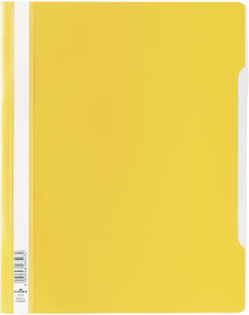 DURABLE 257004 Schnellhefter mit transparentem Deckel &uuml;berbreit gelb (50 St&uuml;ck)