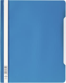 DURABLE 257006 Schnellhefter mit transparentem Deckel überbreit blau (50 Stück)