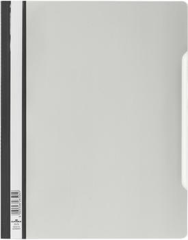 DURABLE 257010 Schnellhefter mit transparentem Deckel &uuml;berbreit grau (50 St&uuml;ck)