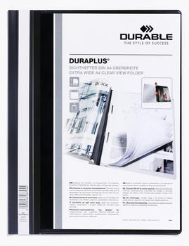 DURABLE 257901 DURAPLUS mit Sichttasche für A4 schwarz (25 Stück)