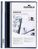 Durable 257907, DURABLE 25 Pr&auml;sentationshefter DURAPLUS blau DIN A4 &uuml;berbreit