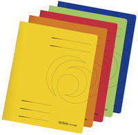 herlitz 300002966, herlitz Schnellhefter DIN A4 Stabiler Manila-Karton 2x rot, gelb,