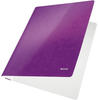 Leitz Schnellhefter 3001-00-62 WOW, A4, violett, PP-laminierter Karton, 10 Stück
