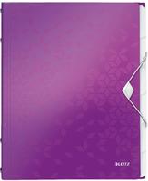 LEITZ 4633-00-62, LEITZ Ordnungsmappe WOW, DIN A4, PP, 6 F&auml;cher, violett
