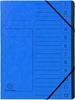 Exacompta Ordnungsmappe 541202E, A4, aus Karton, blau, 12 Fächer
