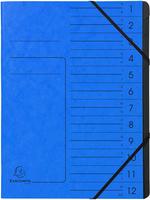 Exacompta 541202E, Exacompta Ordnungsmappe Echter Colorspan-Karton 541202E, 1-12,