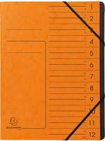 Exacompta 541204E, Exacompta Ordnungsmappe - 12 F&auml;cher, A4, orange