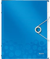 LEITZ 46330036, LEITZ Ordnungsmappe WOW 4633 6 F&auml;cher blau