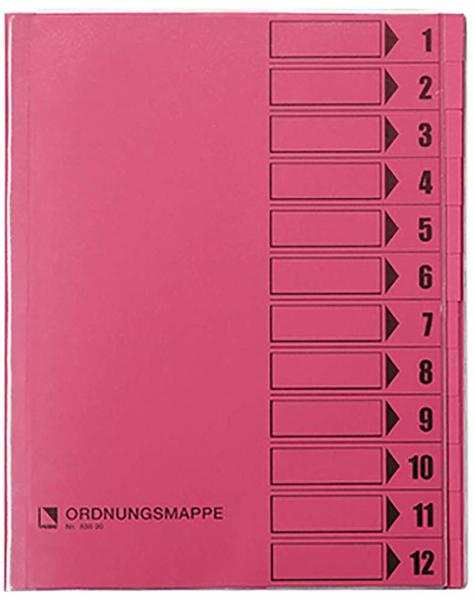 BENE Ordnungsmappe 12 Fächer rosa (83800RS)