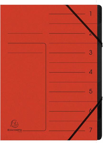 Exacompta Ordnungsmappe 7 Fächer rot (540705E)