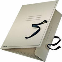 Esselte Zeichnungsmappe, DIN A1, mit B&auml;ndern, grau aus Karton, 550 g/qm, mit 3