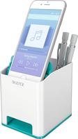 LEITZ 53631051, LEITZ Stiftehalter WOW Duo Colour perlwei&szlig;/eisblau Polystyrol 2