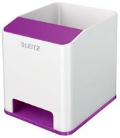 LEITZ 53631062, LEITZ Stiftehalter WOW Duo Colour perlwei&szlig;/violett Polystyrol 2