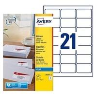 AVERY Etiquette d'adresse jet d'encre, 63,5 x 38,1 mm, blanc