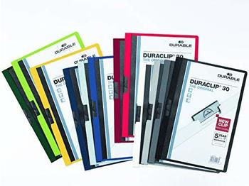 DURABLE Cliphefter Duraclip A4 für 30 Blatt farbig sortiert 25 Stück (2200-00)