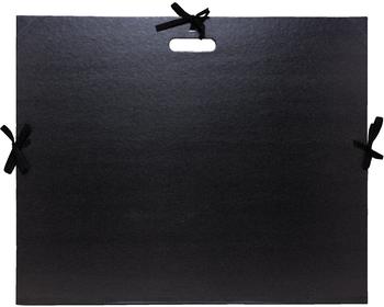 Exacompta Zeichenmappe Kraft schwarz 50 x 70 cm B2 3 Verschlussbänder Griff (538900E)
