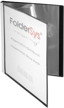 FolderSys Sichtbuch A4 schwarz mit Außentasche 20 Hüllen (25012-30)