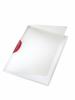 Leitz Cliphefter 4175-00-25 ColorClip, A4, für 30 Blatt, transparent, Clip rot