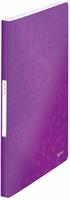 LEITZ 46320062, LEITZ WOW Sichtbuch DIN A4, 40 H&uuml;llen violett-metallic