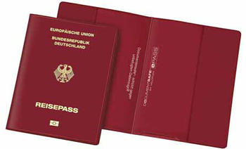 VELOFLEX Reisepass-Schutzhülle Document-Safe 100 x 135 mm rot transparent (3259800)