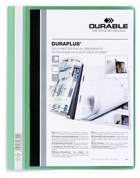 DURABLE 257905 DURAPLUS mit Sichttasche aus Folie für A4 grün