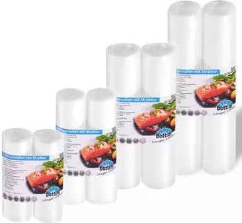 Bottini Vakuumrollen goffriert Set je 2 Stk. 15, 20, 25 und 30 cm breit, 6 m lang (RK15202530-004)