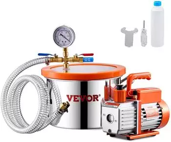 VEVOR Vakuumpumpen-Entgasungskammerset 5,68L 99L/min, einstufig (VP125)