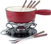 SWISSMAR Fondue "Lugano" Gusseisen, 9-teilig, inkl. 6 Fonduegabeln