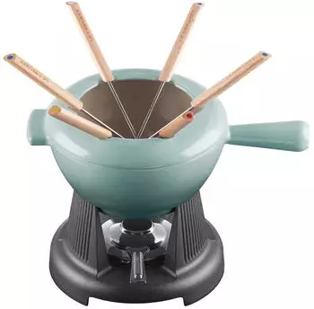 Le Creuset Käsefondue-Set Gusseisen sea salt
