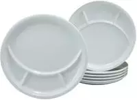 CreaTable Fondueteller "Essteller Universal" Teller Set, 4 Personen, Porzellan,