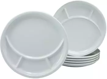 CreaTable Universal Weiss Fondueteller, Porzellan, 4-tlg (22922)