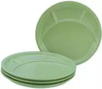 CreaTable Fondueteller "Universal Gr&uuml;n, Fondueteller 4-tlg" Teller Set, Spezielle