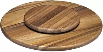 Spring Fondue Lazy Susan Servierbrett, Akazienholz, &Oslash; 40,5cm (2626530640)