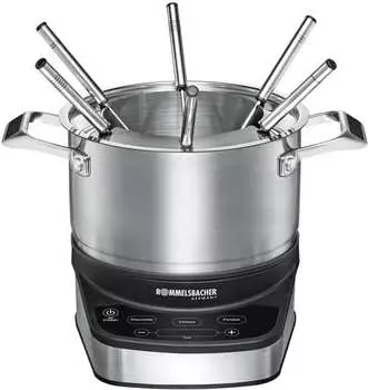kela Elektrisches Fleischfondue Set 9tlg, Fondueset für 6 Personen SIMPLON, Käsefondue, Schokofondue elektrisch mit Gabeln, Gabelhalter, 800W