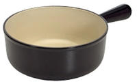 Le Creuset 296101, Le Creuset Caquelon Tradition 22 cm Schwarz matt