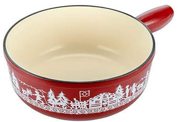Kuhn Rikon 32273 Caquelon Induktion Gusseisen rot Alpweide 24 cm, Iron