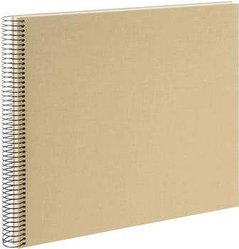 Goldbuch Spiralalbum Bella Vista ohne Fenster 35x30 40 wei&szlig;e Seiten Beige