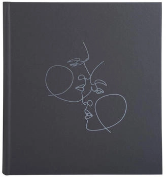 Exacompta 16078E Fotoalbum ART 300 Fotos 60 schwarze Seiten Format 29 x 32 cm Einband aus mattschwarzem Kunstleder mit Glanzprägung
