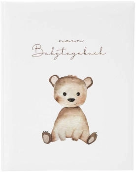 Goldbuch Teddybär 25x25 44 weiße S. Babytagebuch 11458