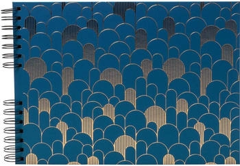 Exacompta 16296E Fotoalbum mit Spiralbindung Neo Déco 32 x 22 cm blau