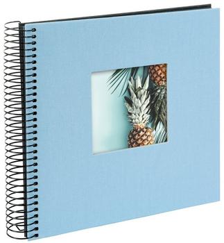 Goldbuch Spiralalbum Bella Vista mit Fenster 20x20 40 schwarze Seiten himmelblau