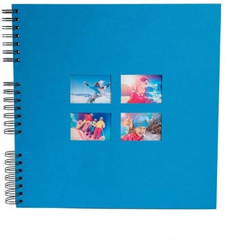 Exacompta 15115E MILANO Spiral-Fotoalbum 32 x 32 cm blaue