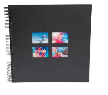 Exacompta 15119E MILANO Spiral-Fotoalbum 32 x 32 cm schwarz