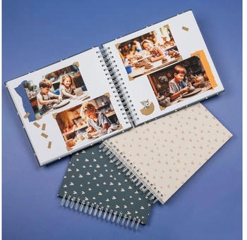 Hama Spiral-Album "Lovely", 28x24 cm, 50 weiße Seiten, Beige Beige