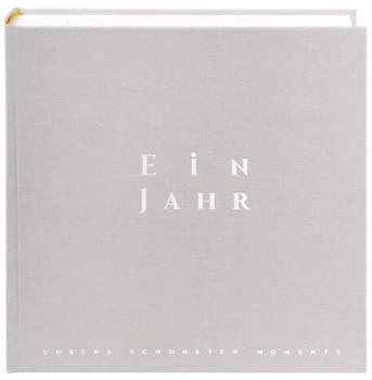 Goldbuch Fotoalbum ein Jahr inkl. 6 farbigen illustrierten Blättern sandgrau