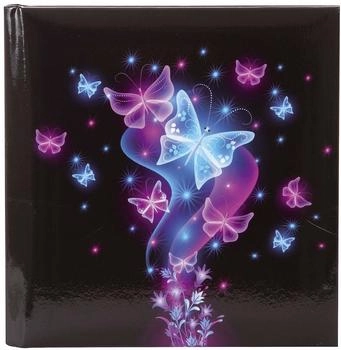 Goldbuch Poesiealbum Schmetterling mit 96 weißen Seiten Schwarz/Blau/Pink (41577)