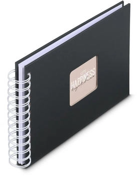 Hama Spiral-Album "Fine Art", 24x17 cm, 50 wei&szlig;e Seiten, New Black New Black