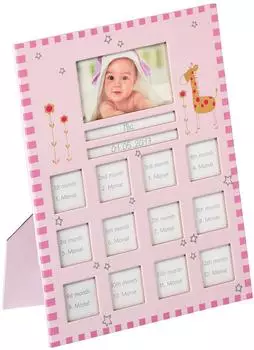 walther design Bilderrahmen rosa Babyrahmen Baby Animal BR148R